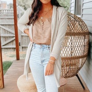 Leith tan cardigan size XS